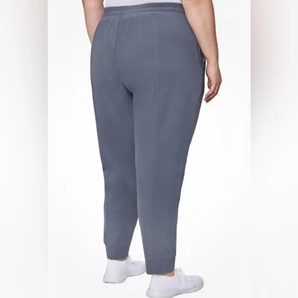 Mondetta Women's Jogger Fleece Pants Blue Grisaille Size XXL NWT